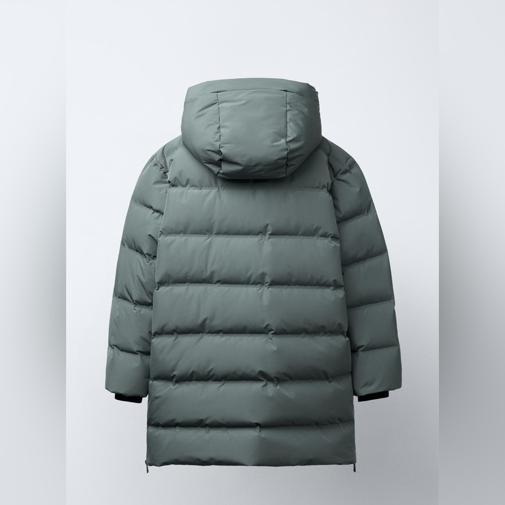 Zara Boys Hooded Puffer Down Jacket Coat Size 9-10 - Picture 4 of 11